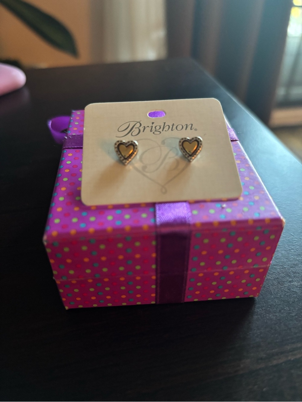 Brighton Two-Tone Heart Stud Earrings - Silver & Gold